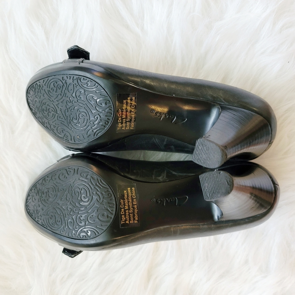 Clarks Artisan Tige de Cuir Black Heeled Womens - Picture 4 of 5
